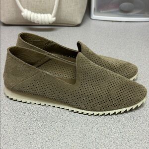 Pedro Garcia Brown Perforated Slip-On Loafers size 6 1/2